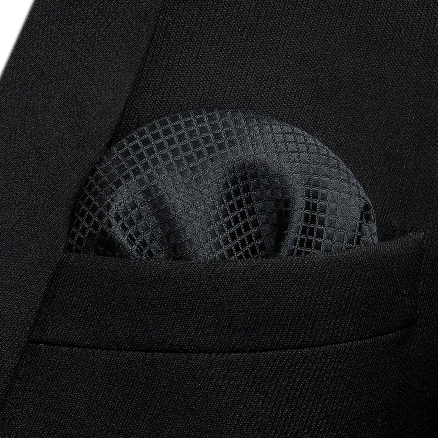 Hisdern Black Plaid Bow Tie Set For Special Occasions