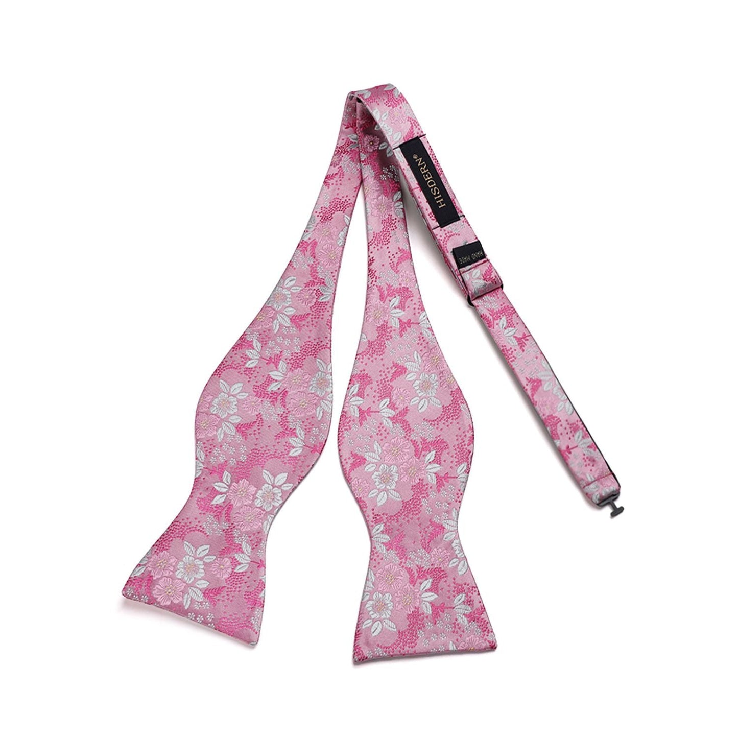 Hisdern Pink Floral Bow Tie Set Groomsmen Wedding