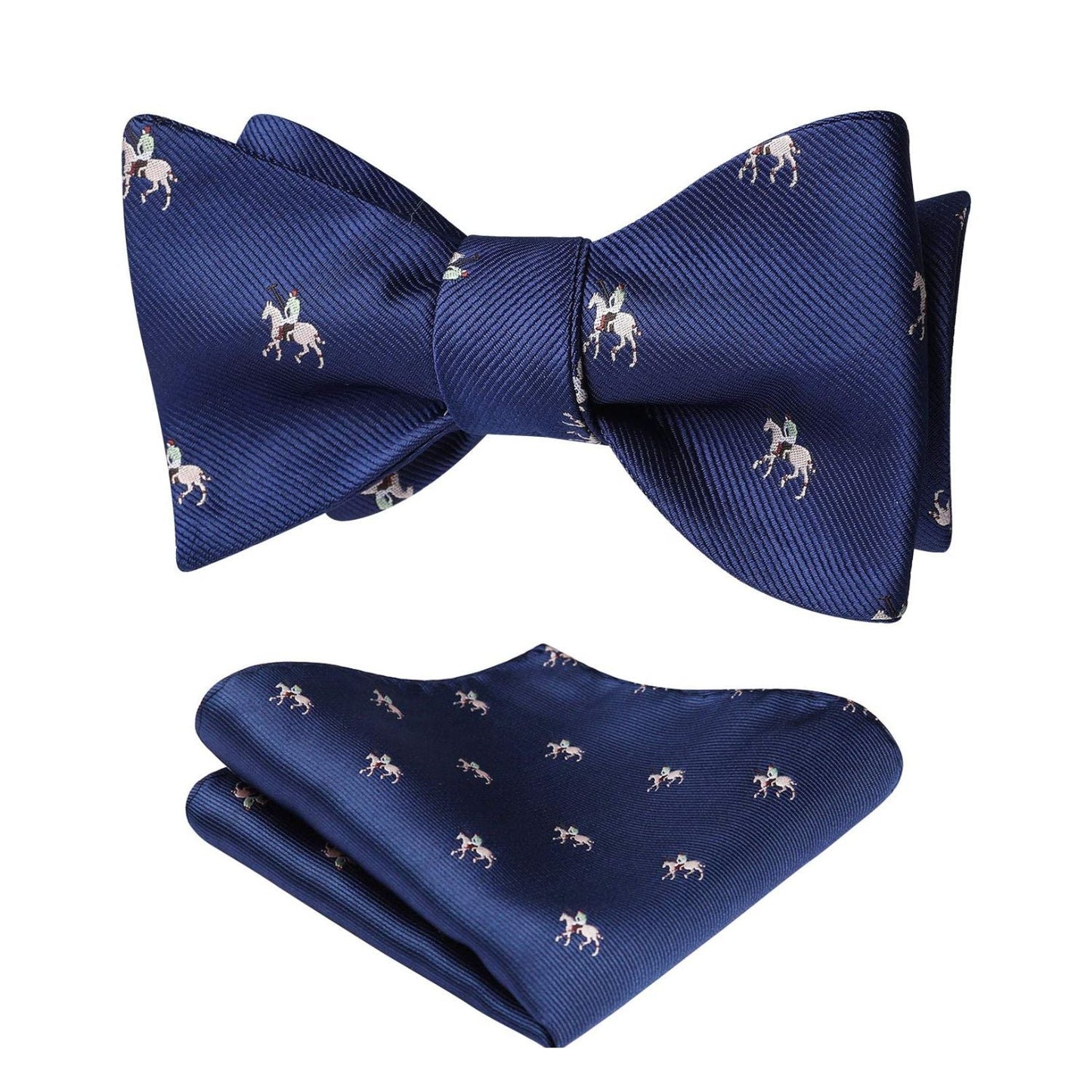 Hisdern Horse Navy Animal Bow Tie Accessories Set for Party