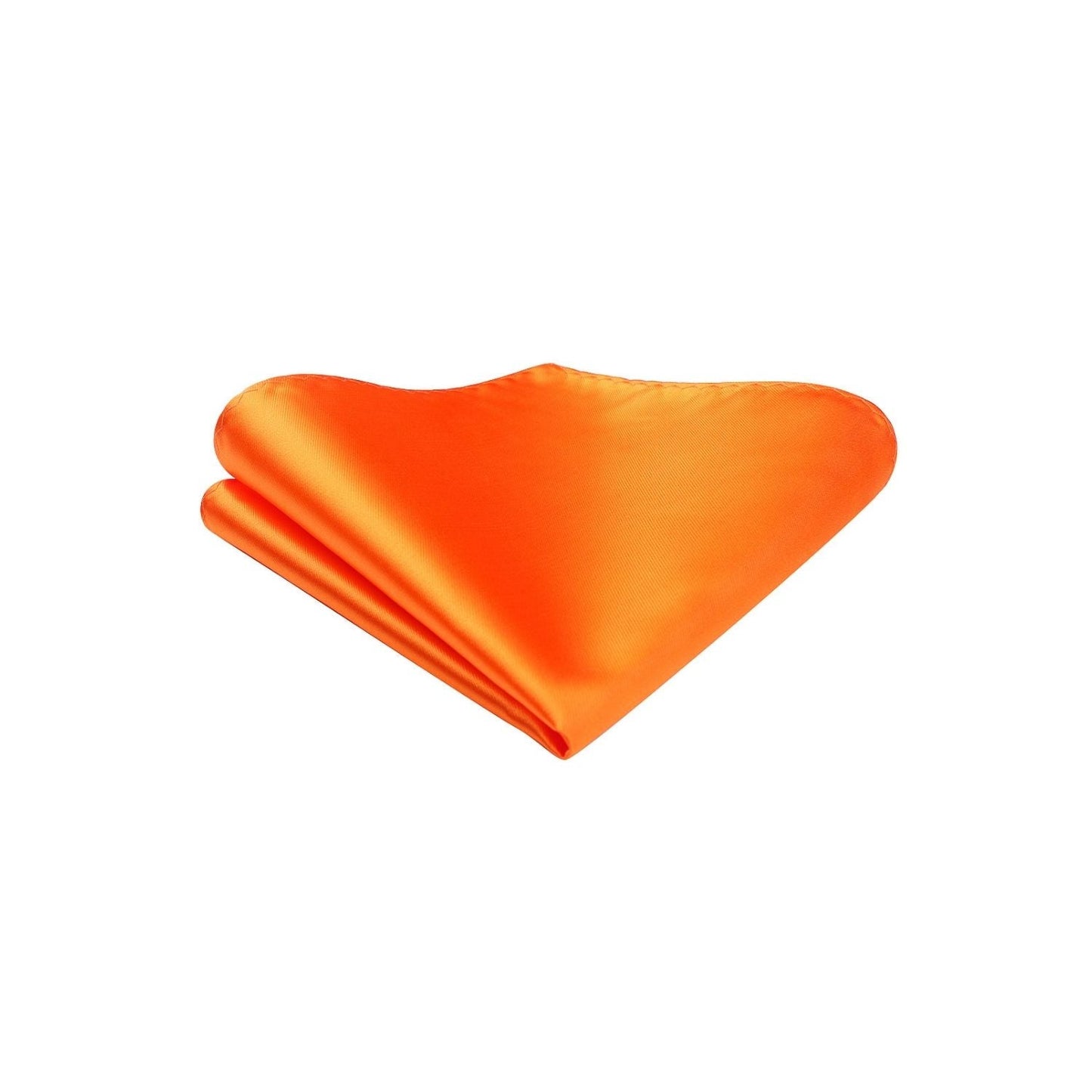 Hisdern Orange Solid Pre-Tied Bow Tie Accessories Set For Evening Wear