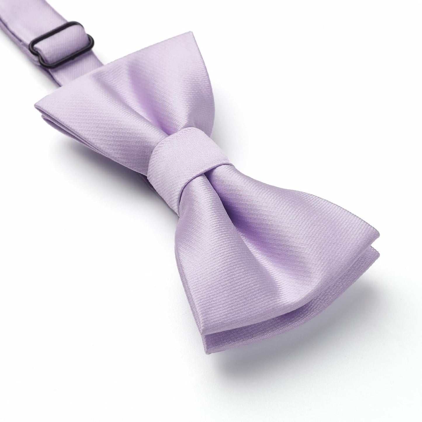 Hisdern Purple Solid Pre-Tied Bow Tie for Boys