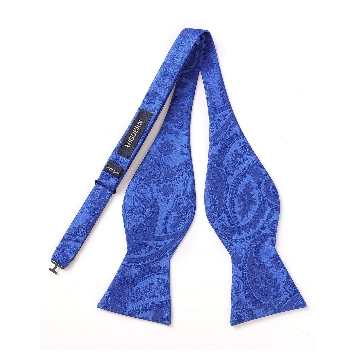 Hisdern Blue Paisley Bow Tie Set For Evening Wear