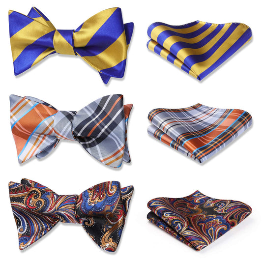 Hisdern 3pcs Bow Ties for Men Formal Events B3-09