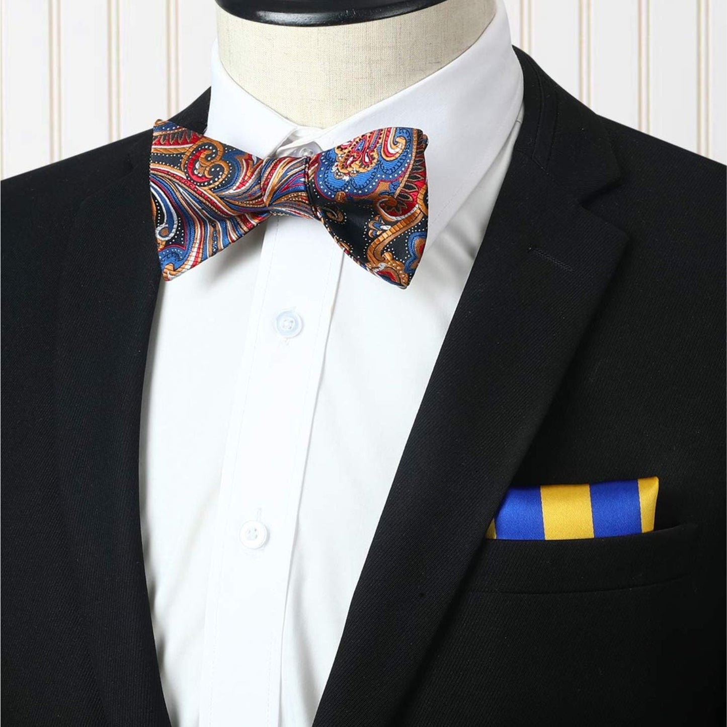 Hisdern 3pcs Bow Ties for Men Formal Events B3-09