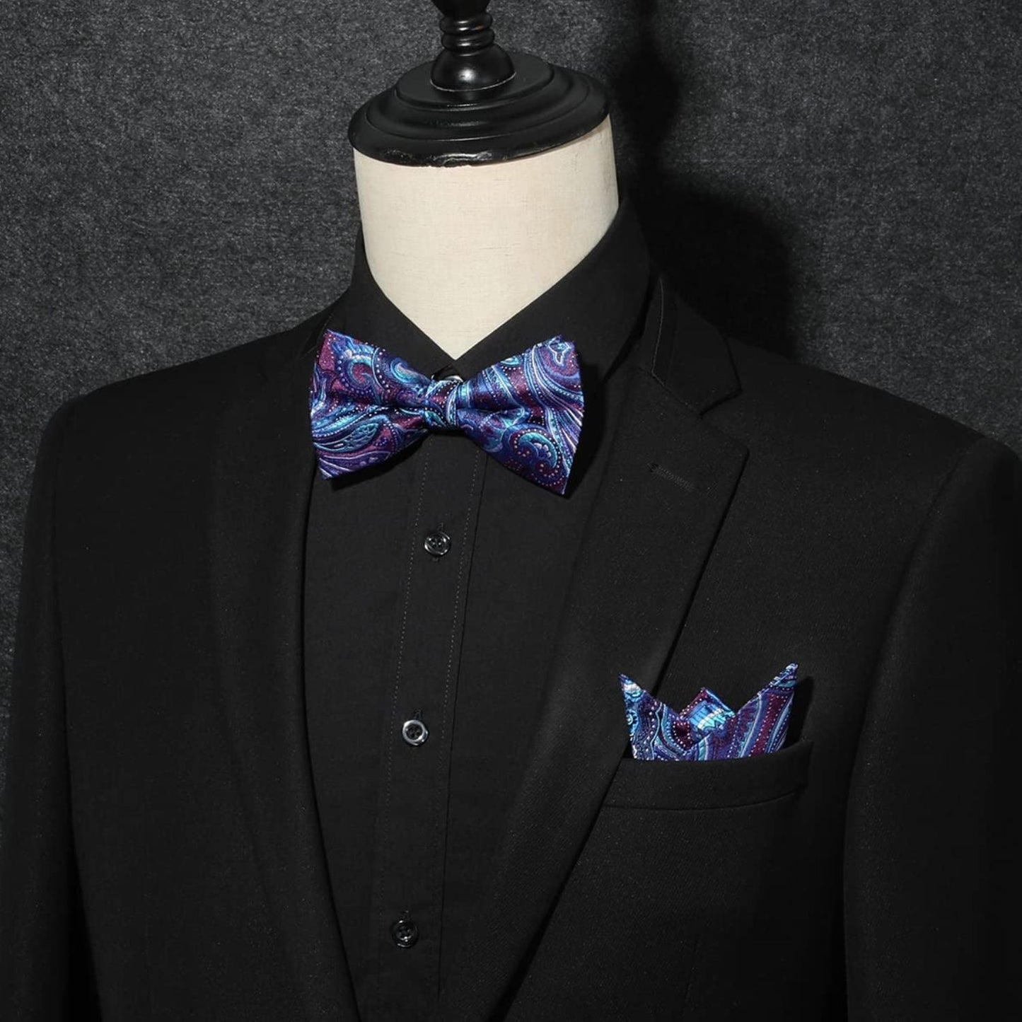 Hisdern 3pcs Bow Ties for Men Formal Events B3-04