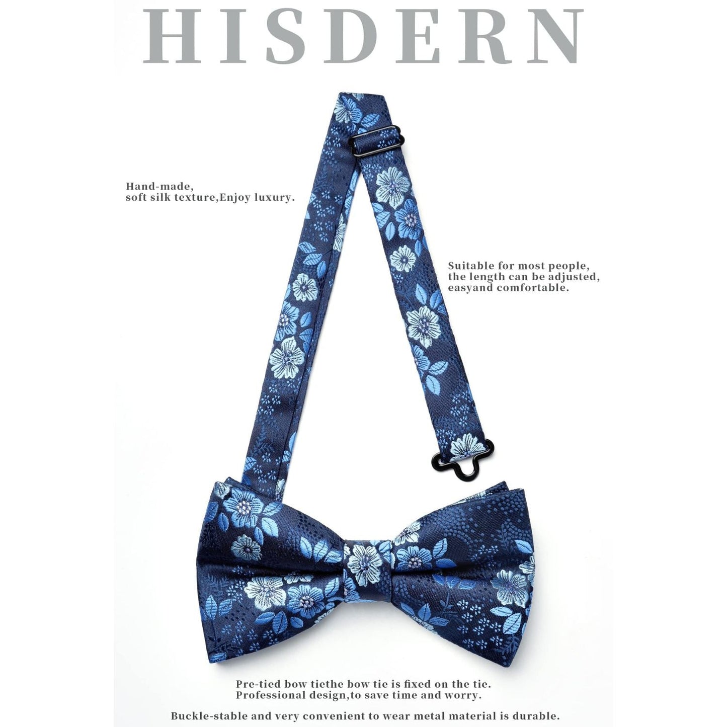 Hisdern 6pcs Pre-Tied Bow Ties for Men Formal Events 4-B6-04