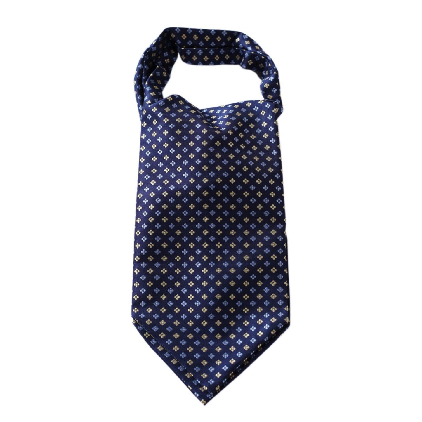 Hisdern Navy Blue Yellow Floral Men’s Neckwear for Casual Style