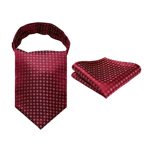 Hisdern Red Gold Floral Men’s Neckwear for Casual Style