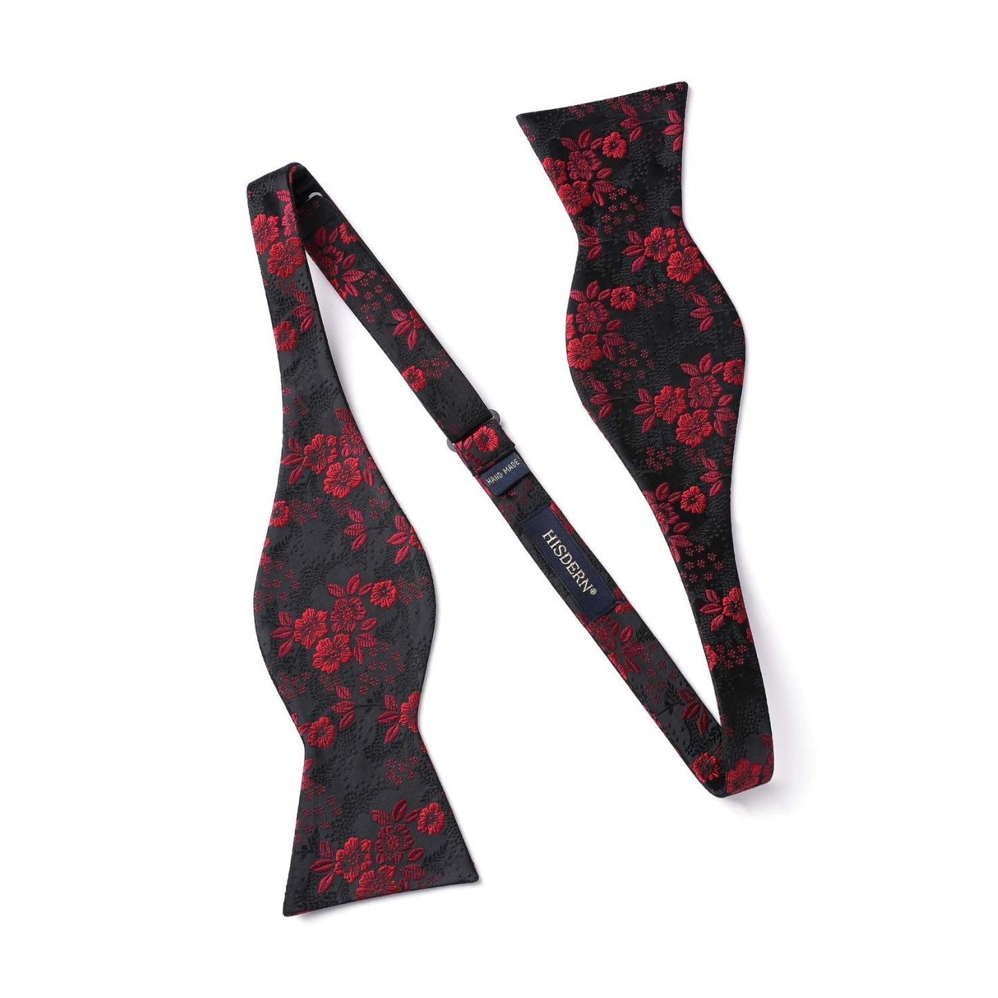 Hisdern Paisley Suspenders Bow Tie Set Red Black Formal Accessories