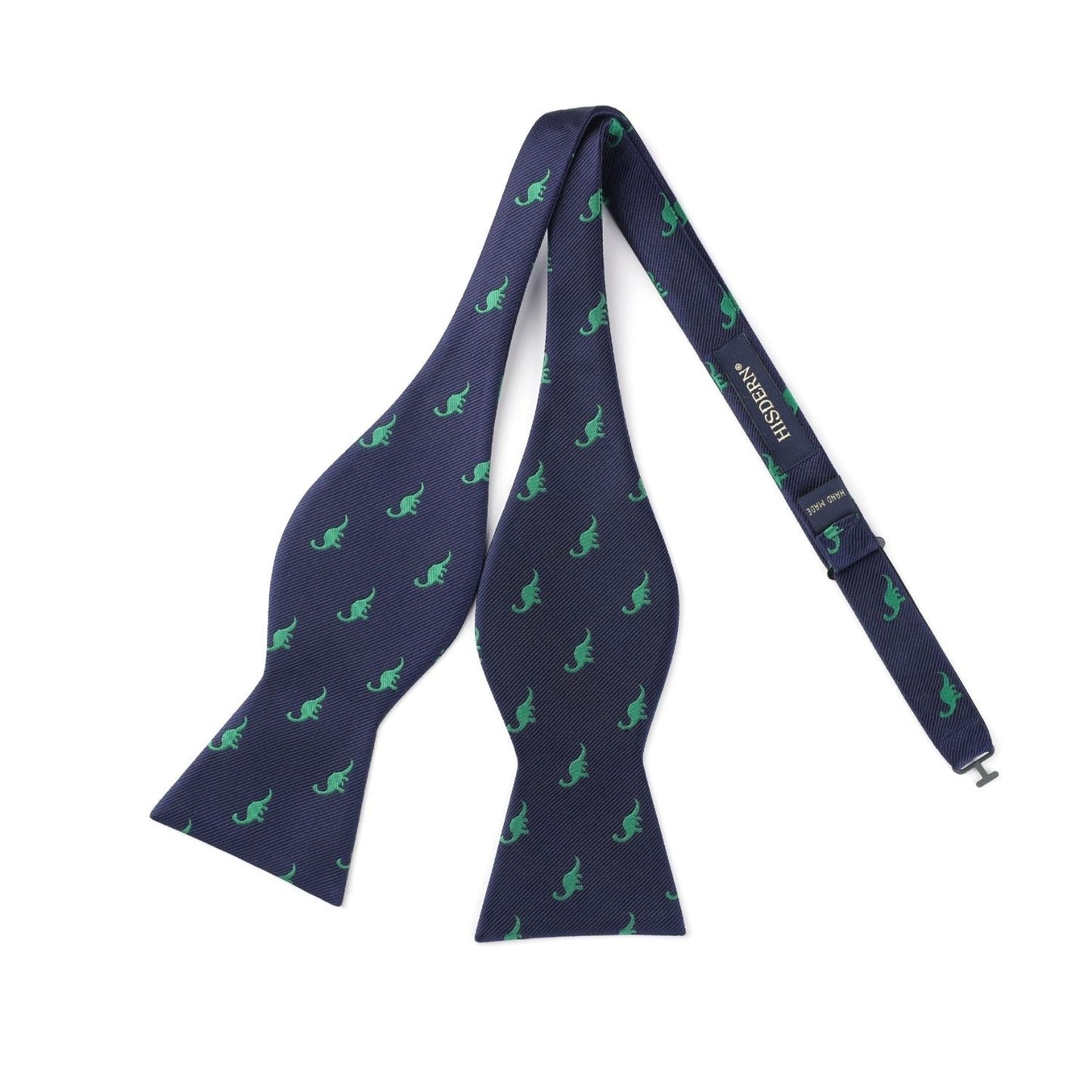 Hisdern Dinosaur Print Suspenders Bow Tie Set Navy Blue Costume Party Outfit