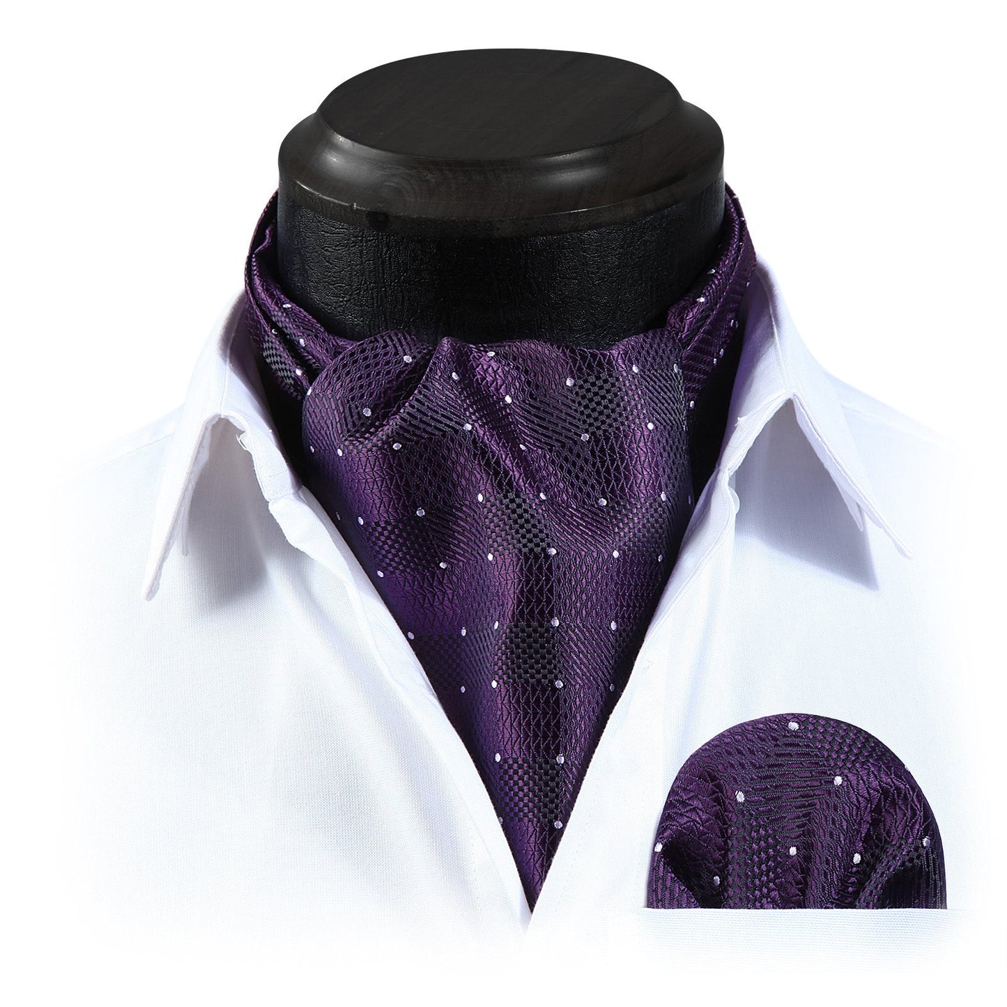 Hisdern Purple Checkered Men’s Neckwear for Casual Style