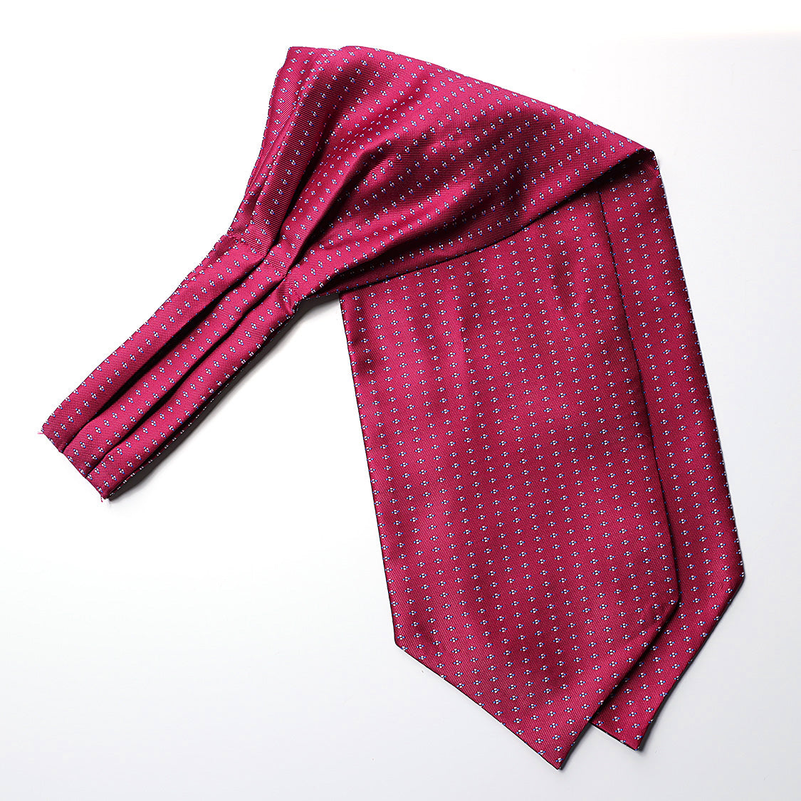 Hisdern Polka Dot Ascot Red Cravat for Men Vintage Style Neckwear