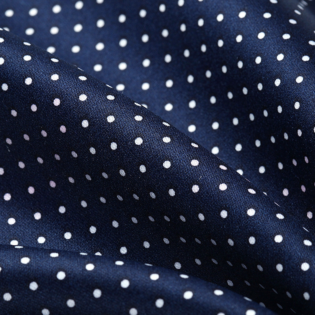 Hisdern Polka Dot Ascot Navy Blue Cravat for Men Vintage Style Neckwear