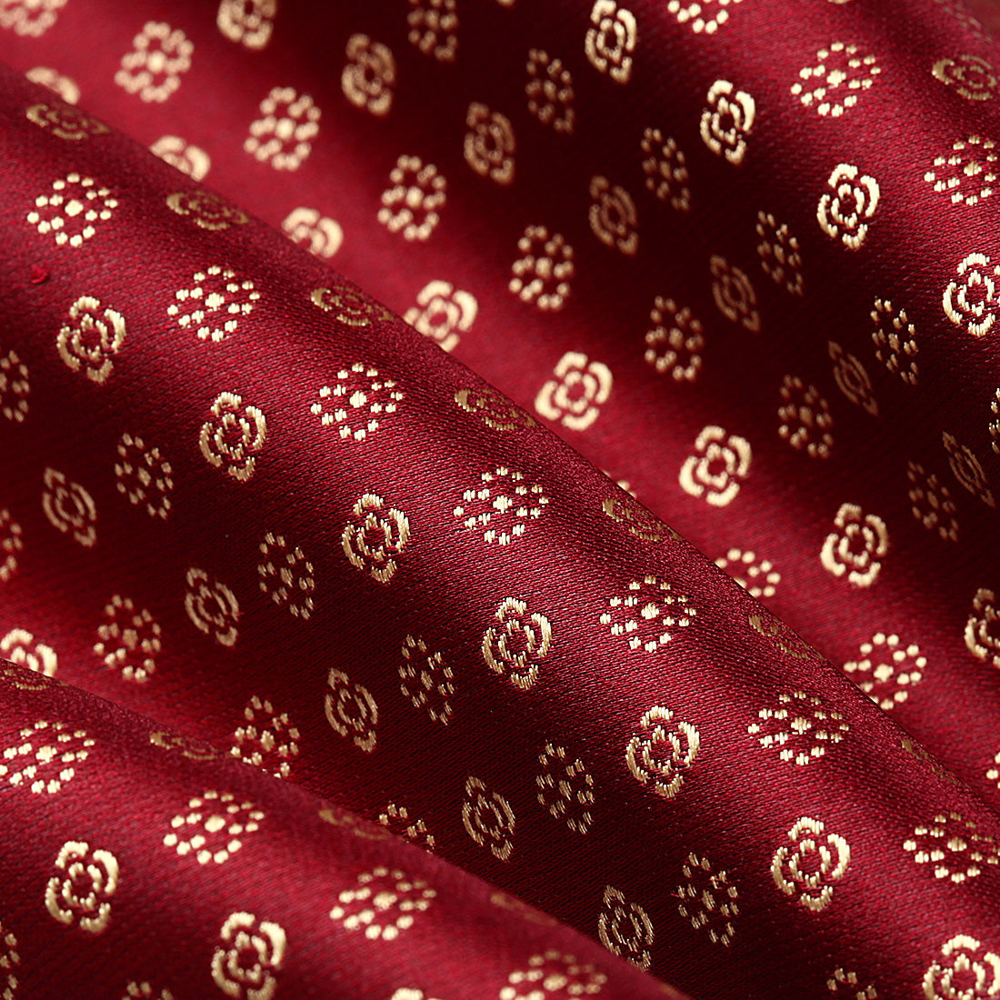 Hisdern Red Gold Floral Men’s Neckwear for Casual Style