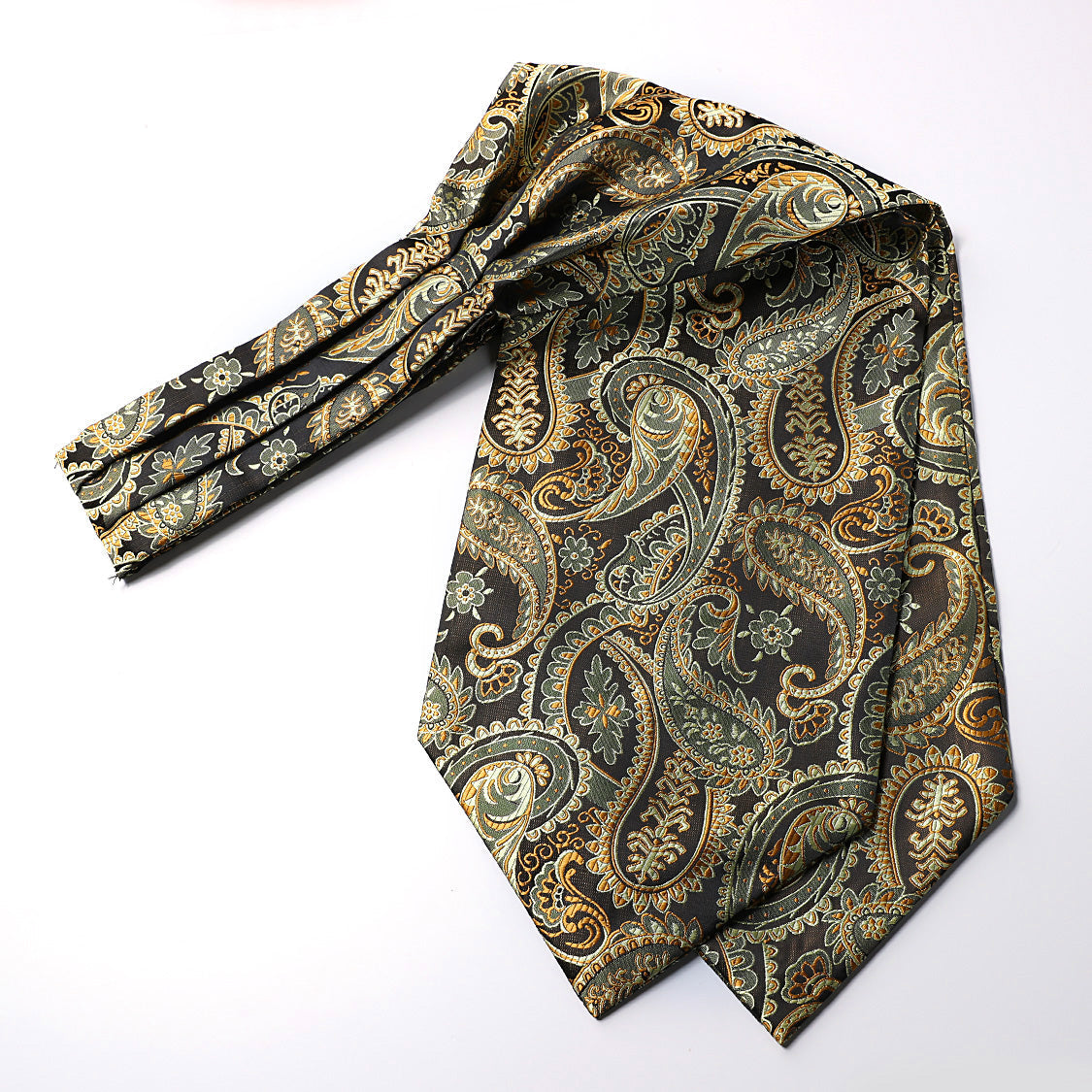 Hisdern Gold Paisley Men’s Neckwear for Casual Style