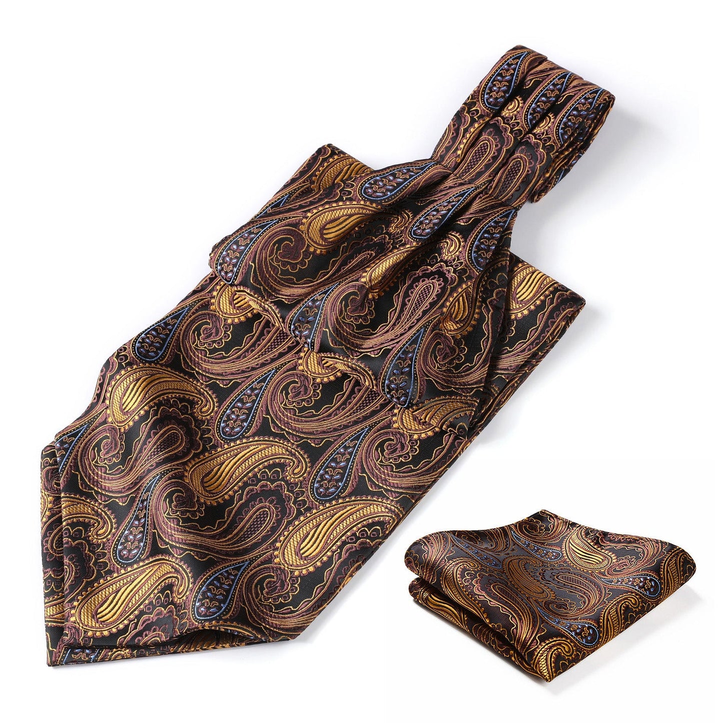 Hisdern Brown Paisley Men’s Neckwear for Casual Style