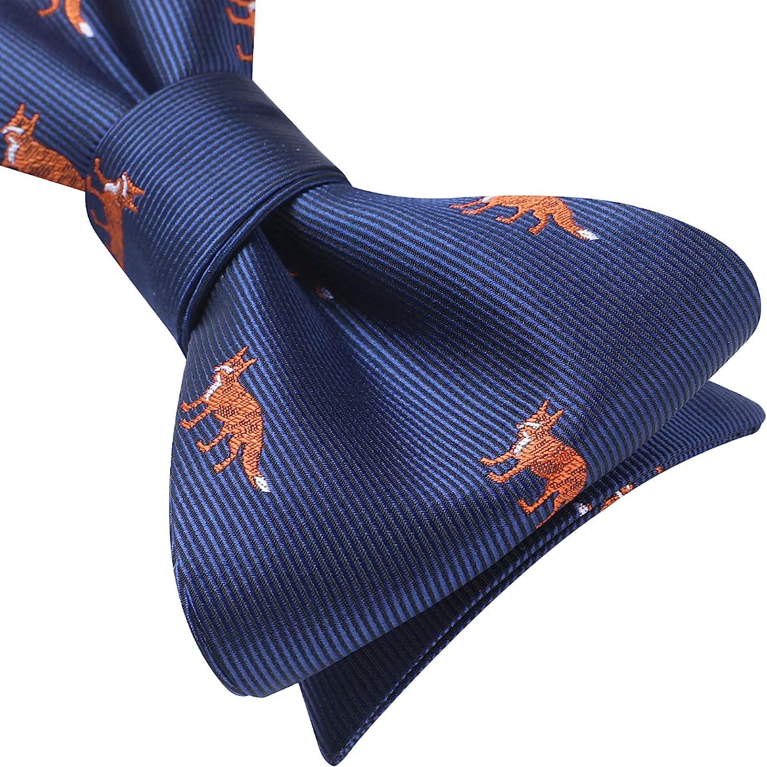 Hisdern Fox Blue Animal Bow Tie Accessories Set for Party